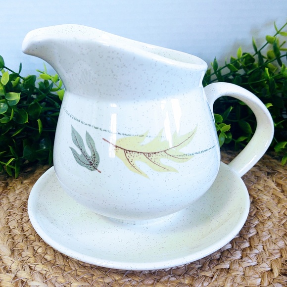 Vtg MCM California Franciscan Earthenware Autumn Pottery Dinnerware Gravy Boat - Picture 1 of 11
